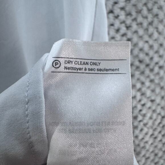 Vince Top Womens XS Blue Silk Mock Neck Sleeveless Lightweight Zip Closure - Picture 13 of 13